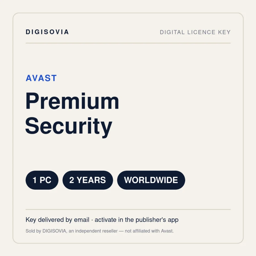 Avast Premium Security 1 PC 2 Years