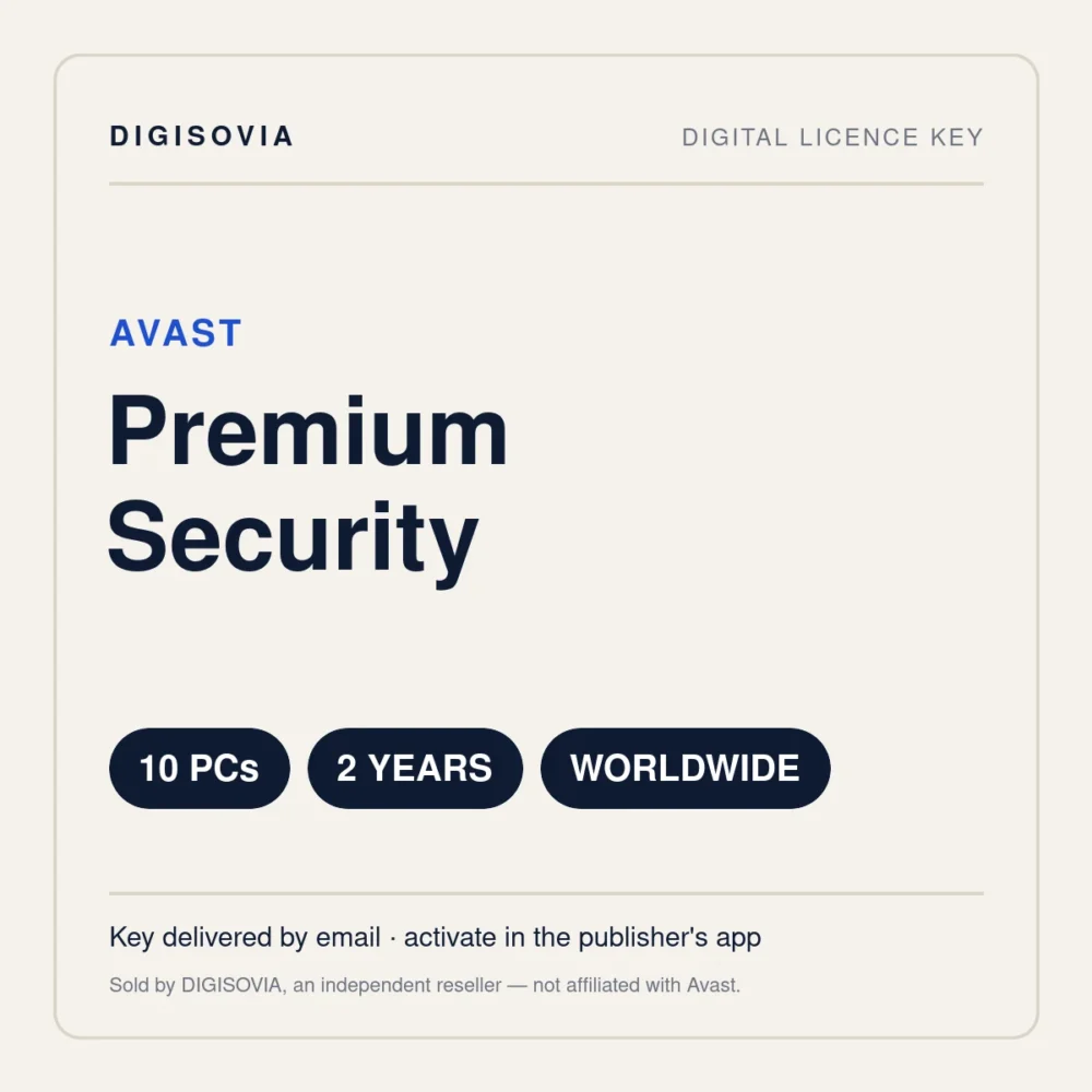 Avast Premium Security 10 PC 2 Years