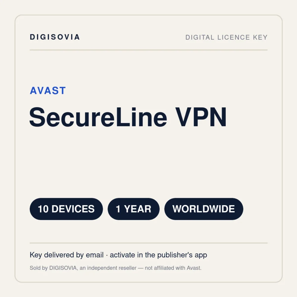 Avast SecureLine VPN 10 Devices 1 Year