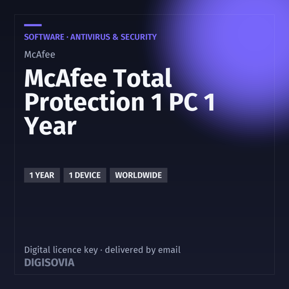 McAfee Total Protection 1 PC 1 Year