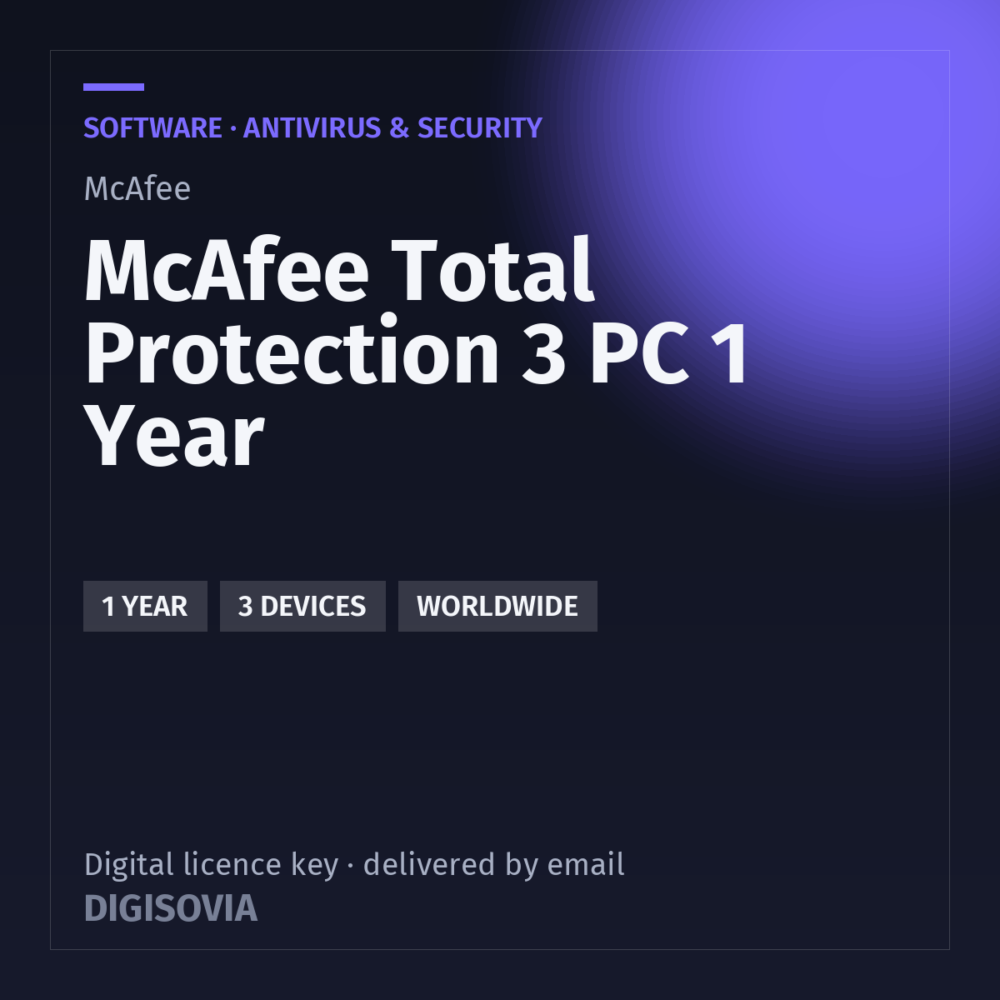 McAfee Total Protection 3 PC 1 Year