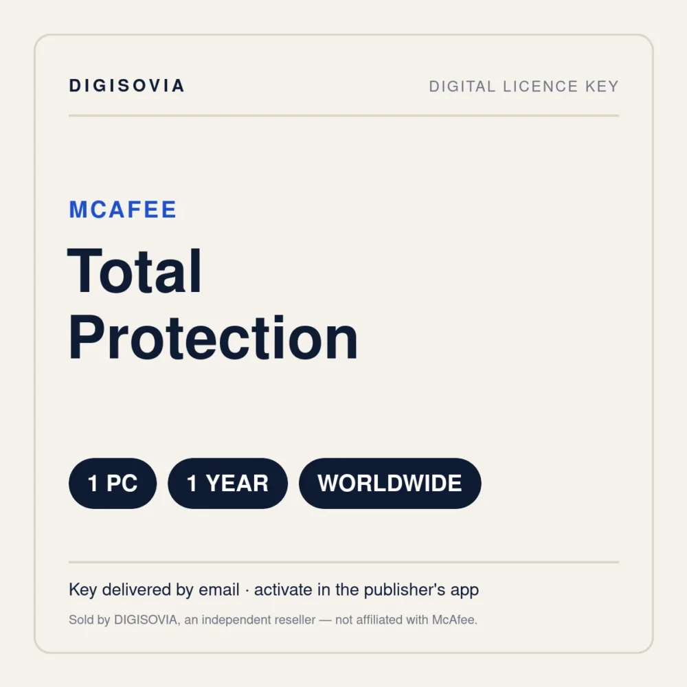 McAfee Total Protection 1 PC 1 Year