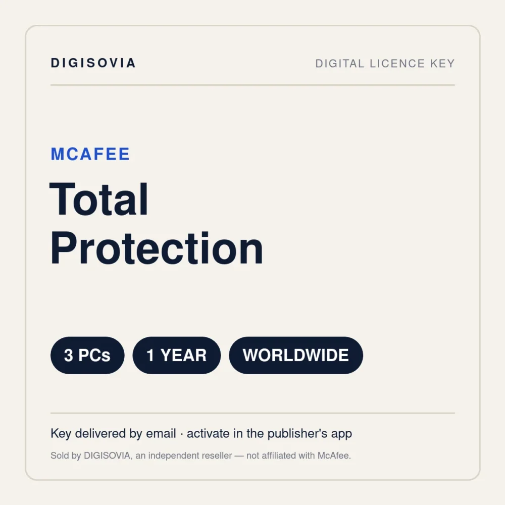McAfee Total Protection 3 PC 1 Year