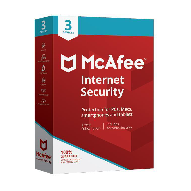 McAfee Internet Security 3 PC 1 Year
